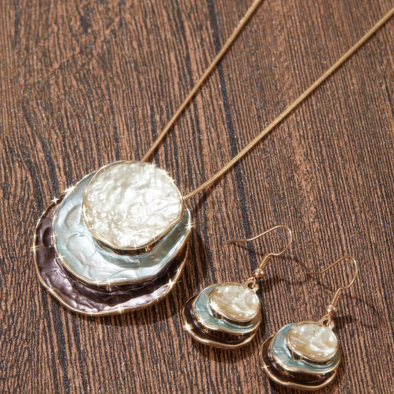 New Vintage Irregular Earring - đánh giá và giá Layered Pendant Necklace Aesthetic