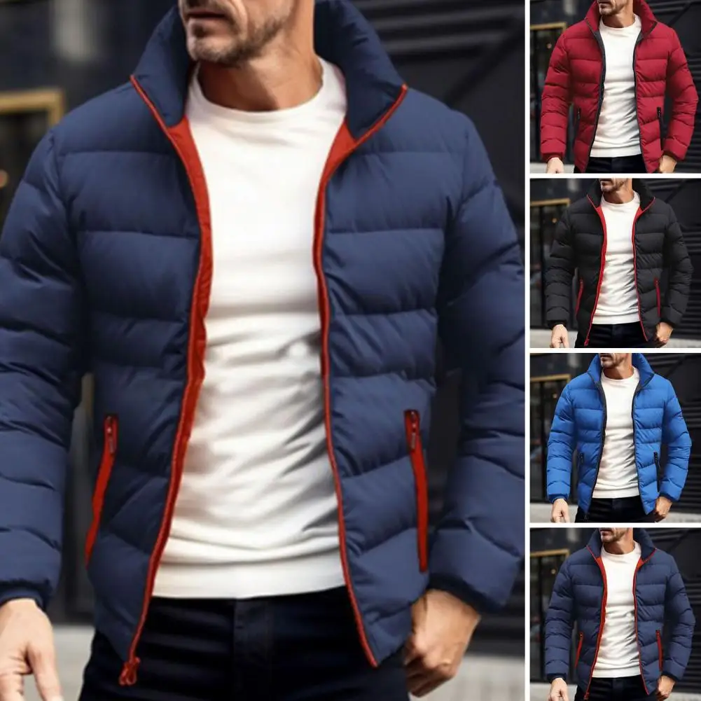 Winter Warm Men Jacket Coat Casual Autumn Stand Collar Puffer Thick Parkas Windbreaker Male Men's Winter Down Jacket With Zipper