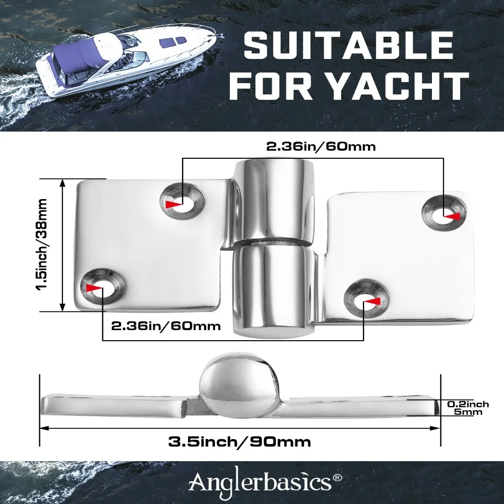 

Heavy Duty Cast 316 Stainless Steel Marine Butt Hinge Corrosion Resistant Lift Off for Yacht Sailboat Deck Cabinet Door Fittings