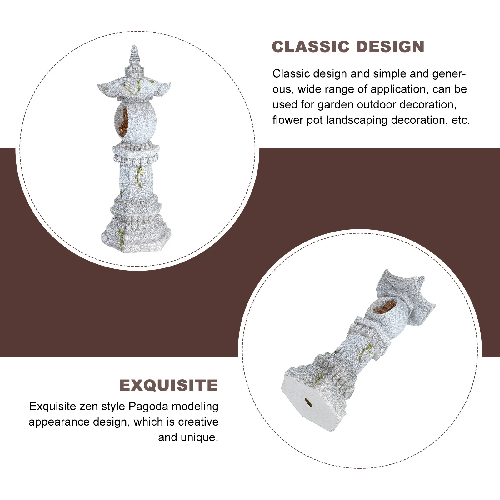 

Zen Style Pagoda Decor Creative Buddha Blessing Prop Unique Religious Cultural Meaning Aquarium Ornament Decorative Buddha