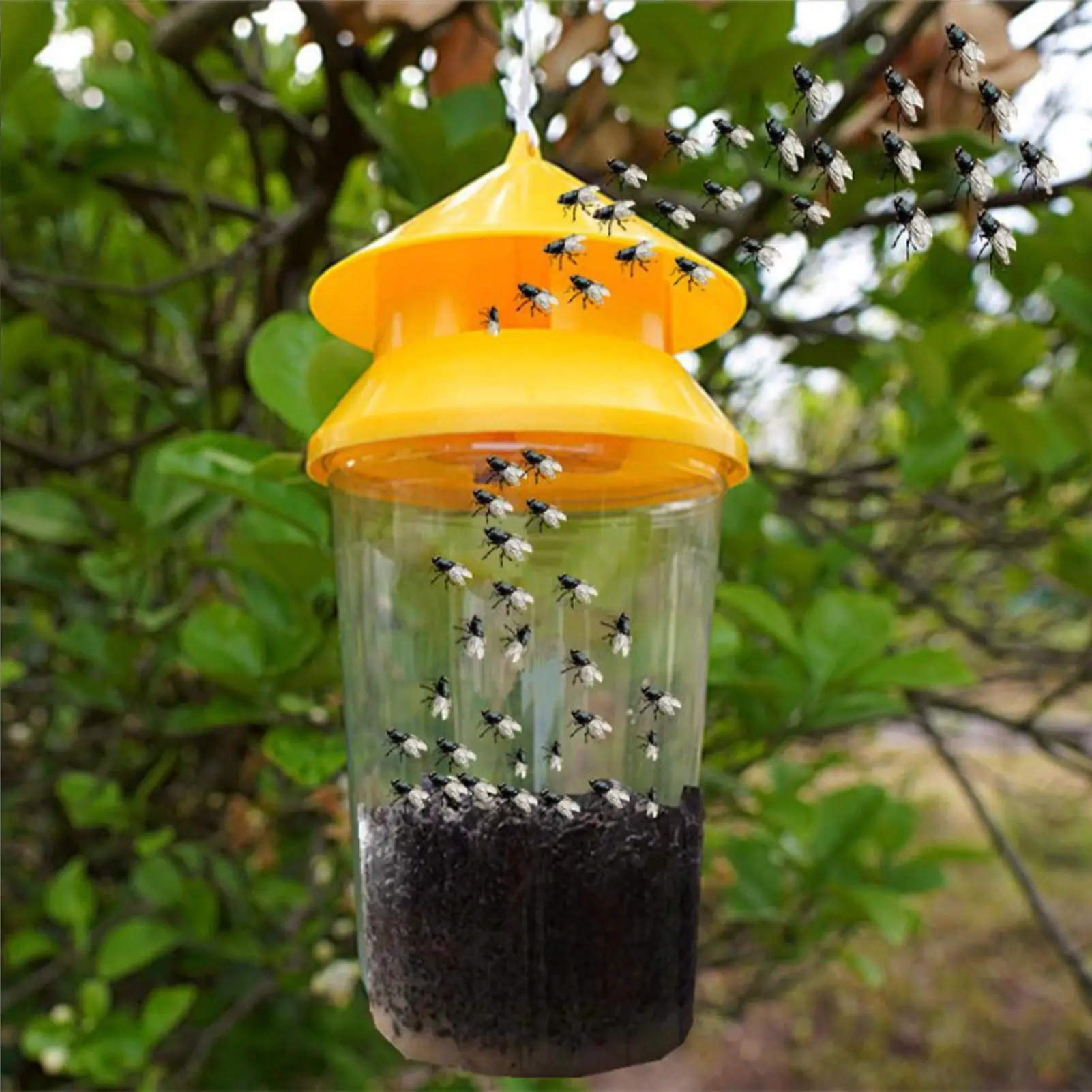 Outdoor Fly Traps 2Pcs/set Garden Hanging Fly Catchers Non-toxic Pests Control Stable Horse Flytraps For Barns Camping