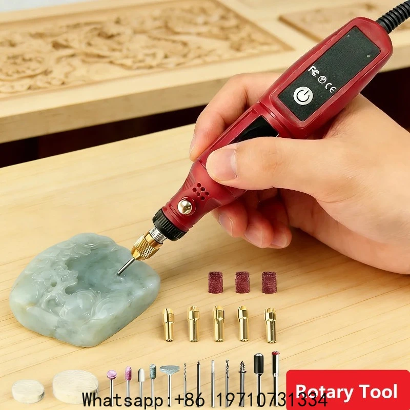 

Cordless Mini Rotary Tool Kit 3.7V Rechargeable Electric Grinder Polisher Nail Polisher for DIY Engraving, Sanding & Cutting