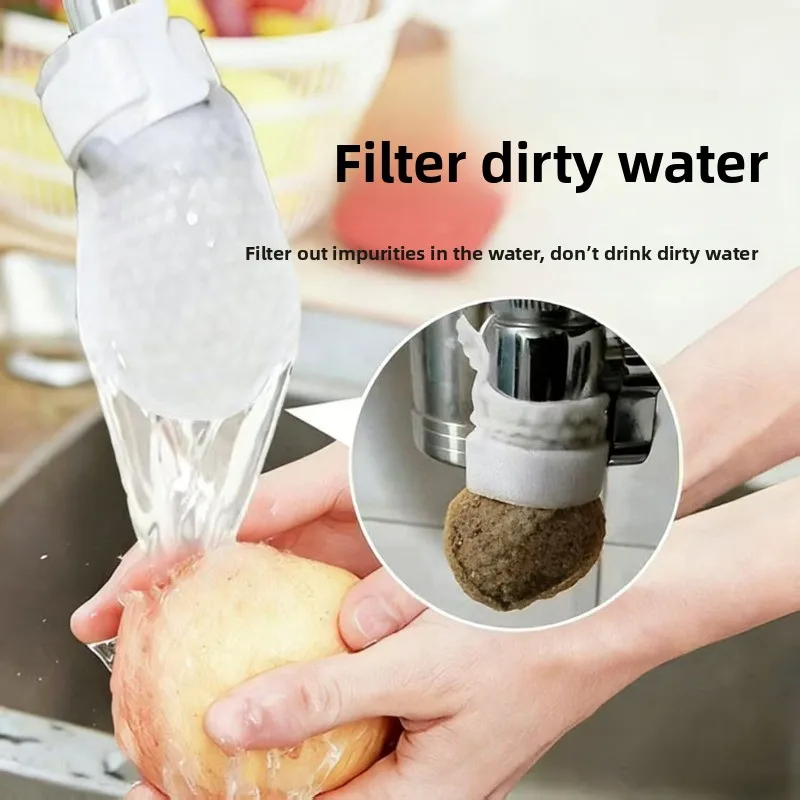 Thickened Universal Faucet Filter Cotton Anti‑splash Tap Water Filter Remove Sediment Rust Limescale Impurities