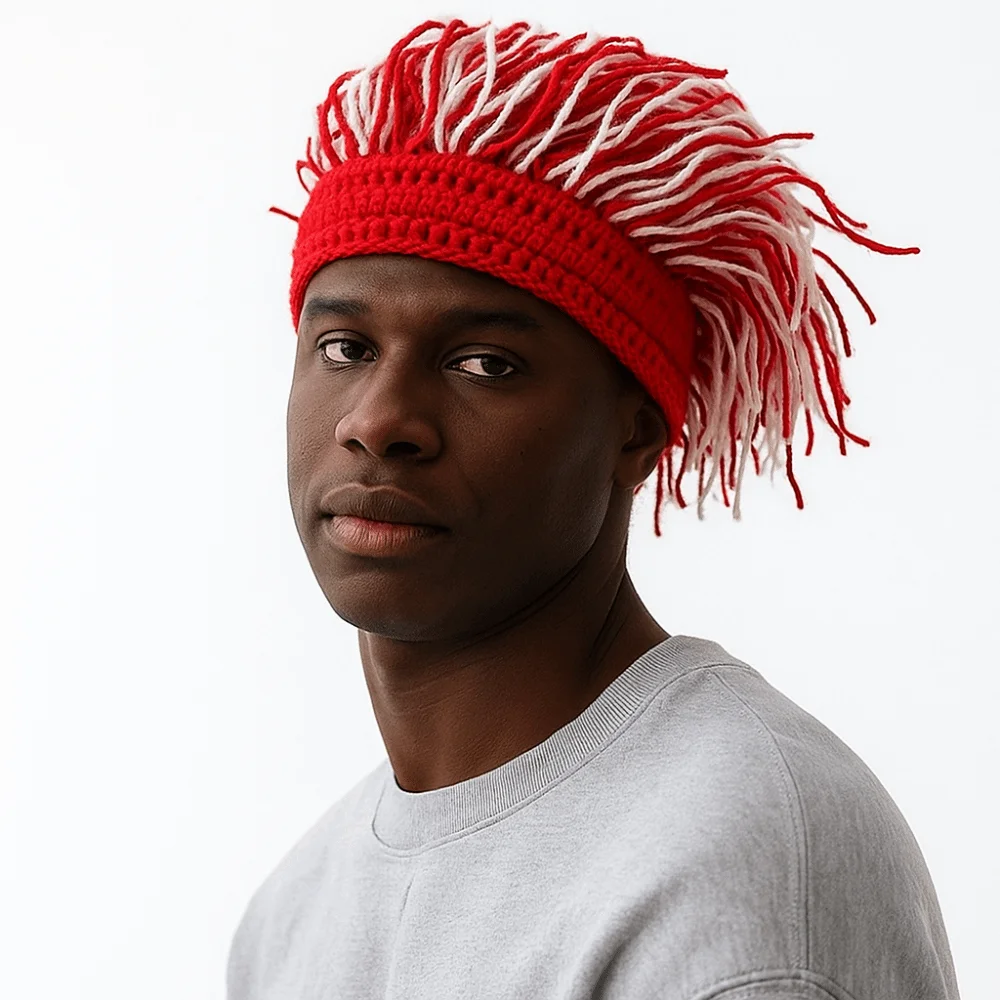 

Playful Warm Reggae Dreadlocks Knitted Hat Thick Soft Dreadlocks Wig Synthetic Hair Funny Braid Hat Men