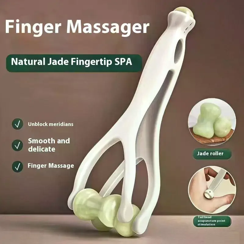 Finger Massager Dual-Row Roller Design Easy Use Relieve Finger Fatigue Promote Blood Circulation Portable Roller Finger Massager