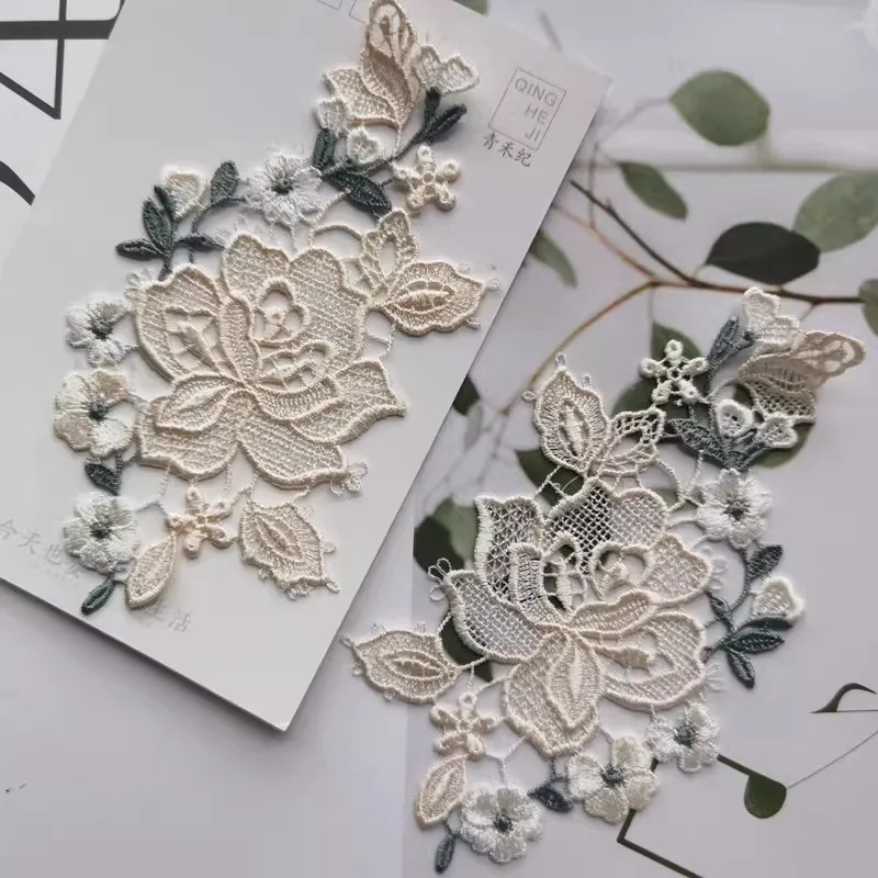 

4pcs Colorful Heavy Industry Embroidery parches para ropa,flower decoration Clothes Bag Fashion Hand Sewing Cloth Stickers Patch