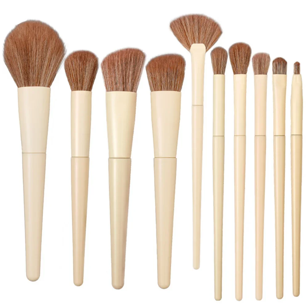 10Pcs Soft Fluffy Makeup Brushes Set Eye Shadow Foundation Women Cosmetic Powder Blush Blending Beauty Make Up Beauty Tool