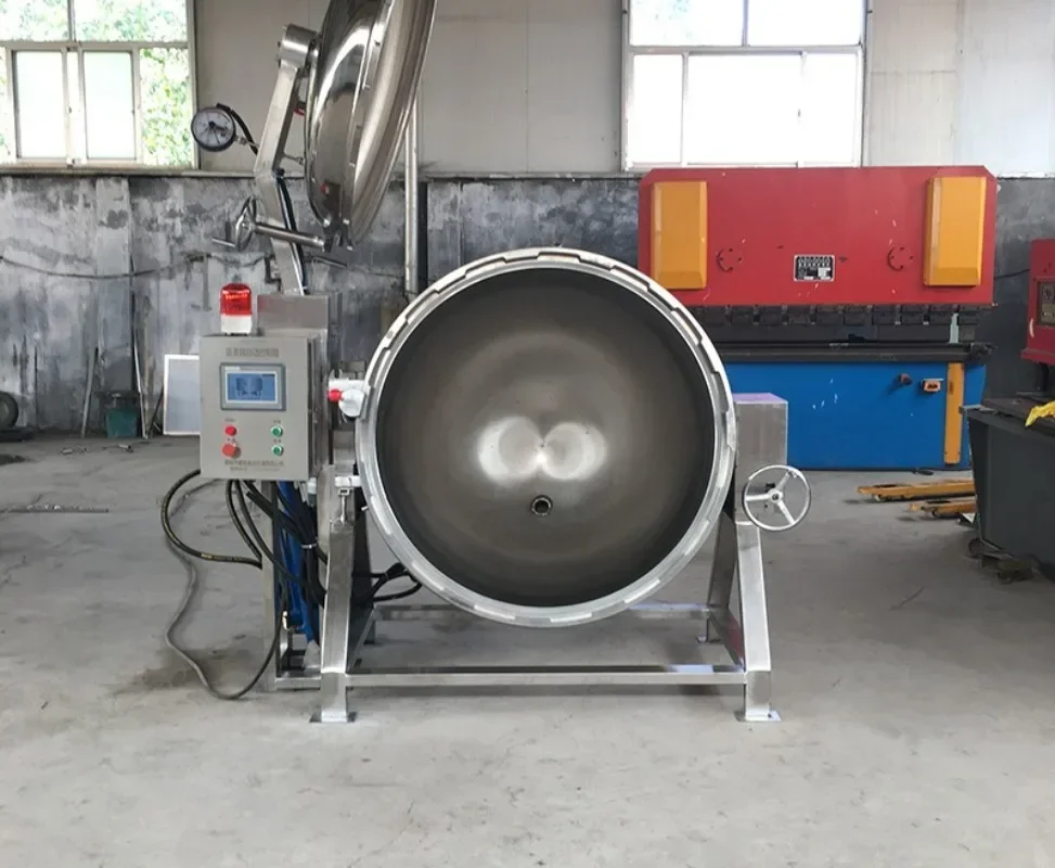 Large commercial multi-functional high pressure cooking pot, steam heating stainless steel cooking pot meat braising equipment