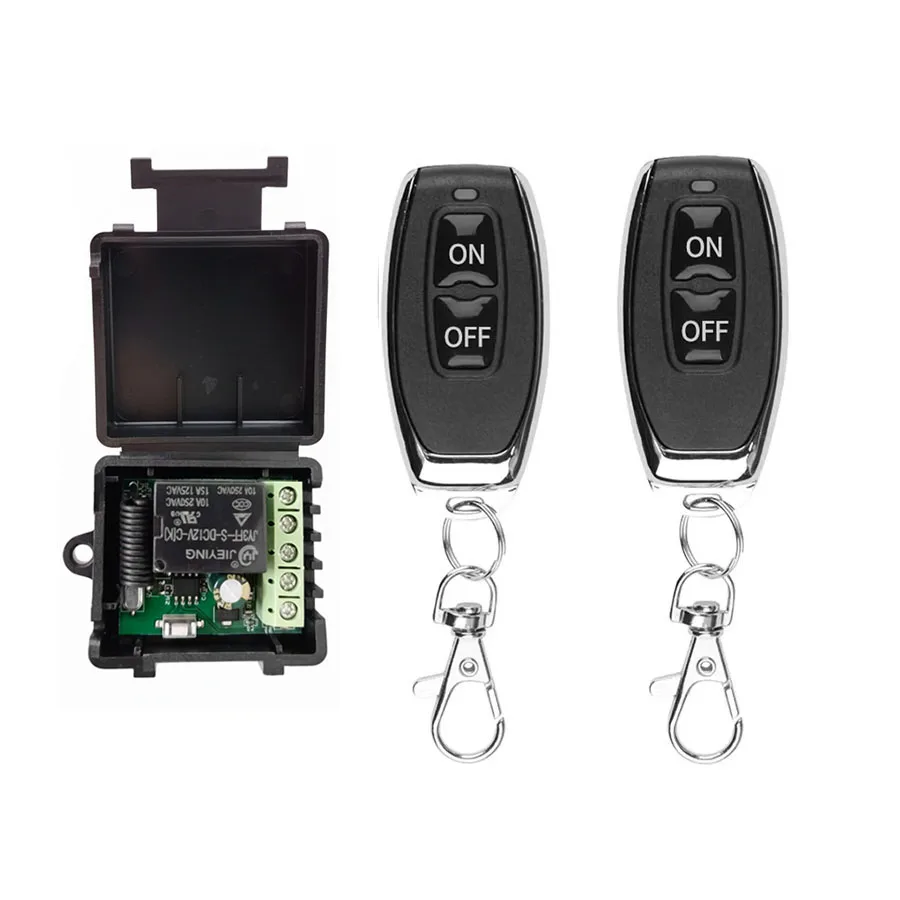 433Mhz Remote Control Wireless Switch DC 12V 1CH RF 10A Relay Receiver and 2CH Transmitter For Door Electromagnetic Lock
