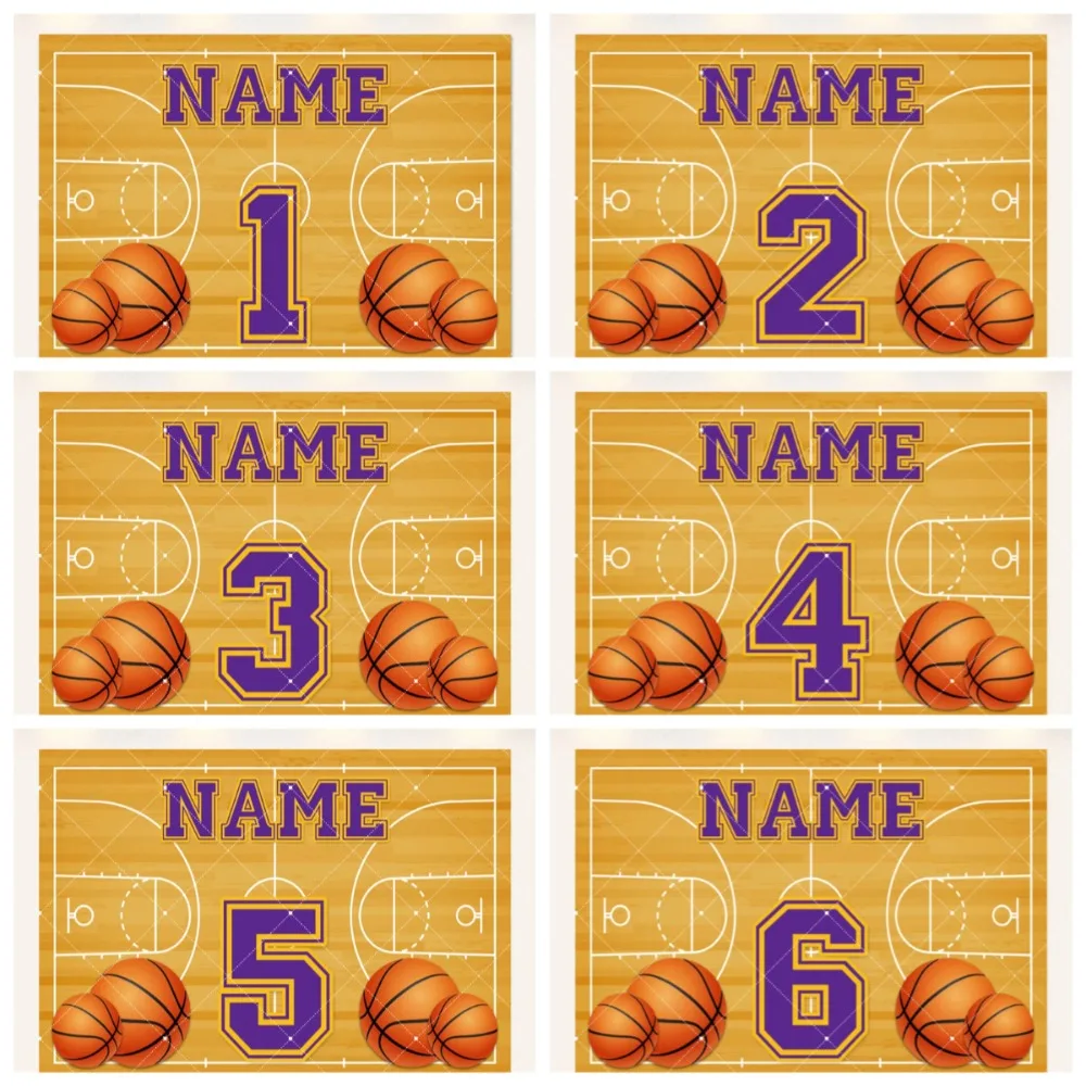 

Sports Field Boys' Basketball Themed Banner Background, Children's Boys' Birthday Party Decoration Photography Studio Background