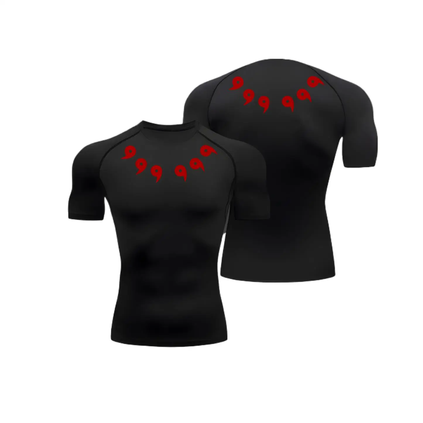 Anime Compression Shirt Men's Print Summer Short Sleeve Rash Guard Gym Workout T-Shirt Athletic Quick Dry Baselayer Undershirts image 2