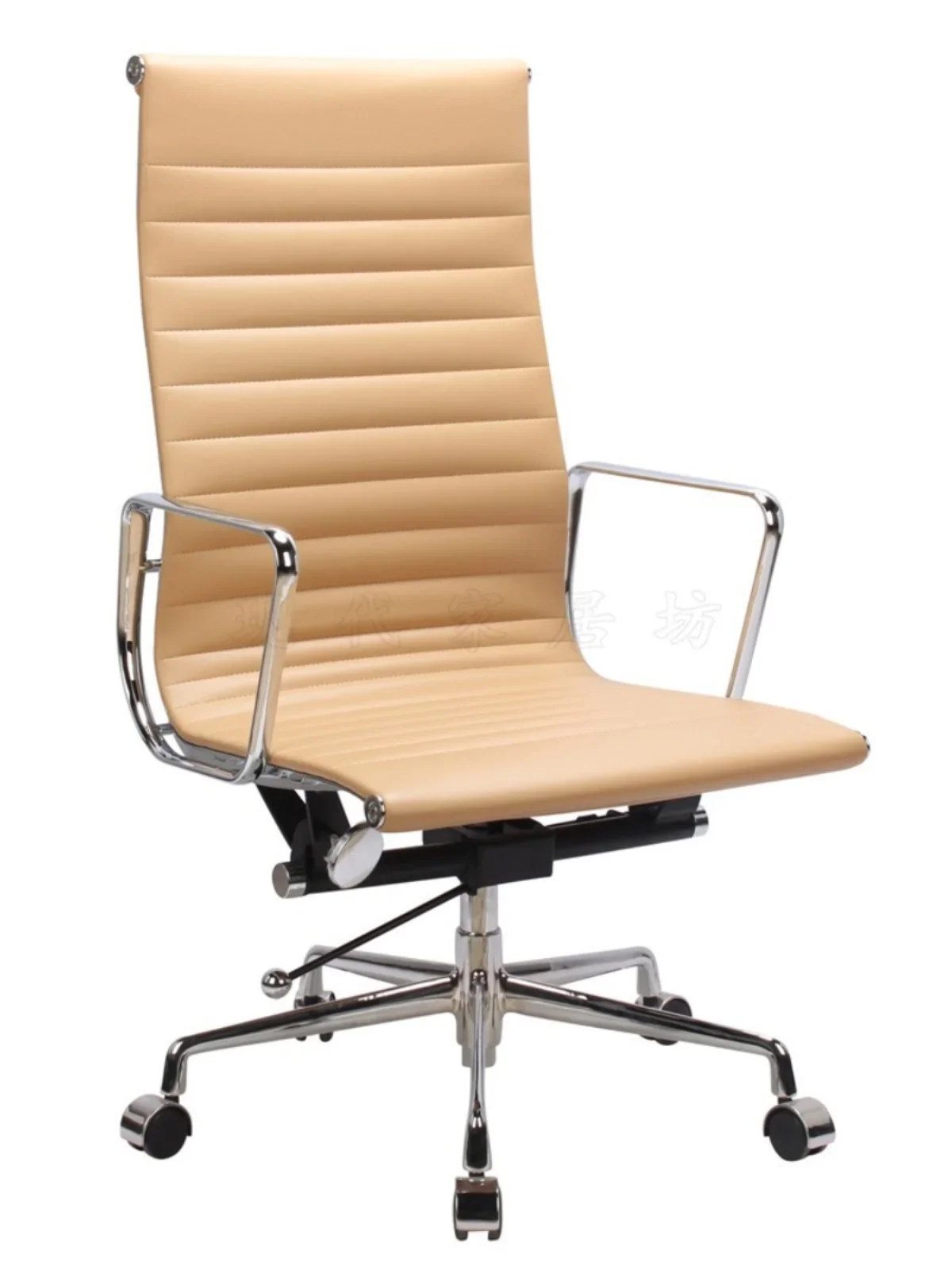 Comfortable computer chair white cowhide staff chair sedentary office  meeting training swivel negotiation fact