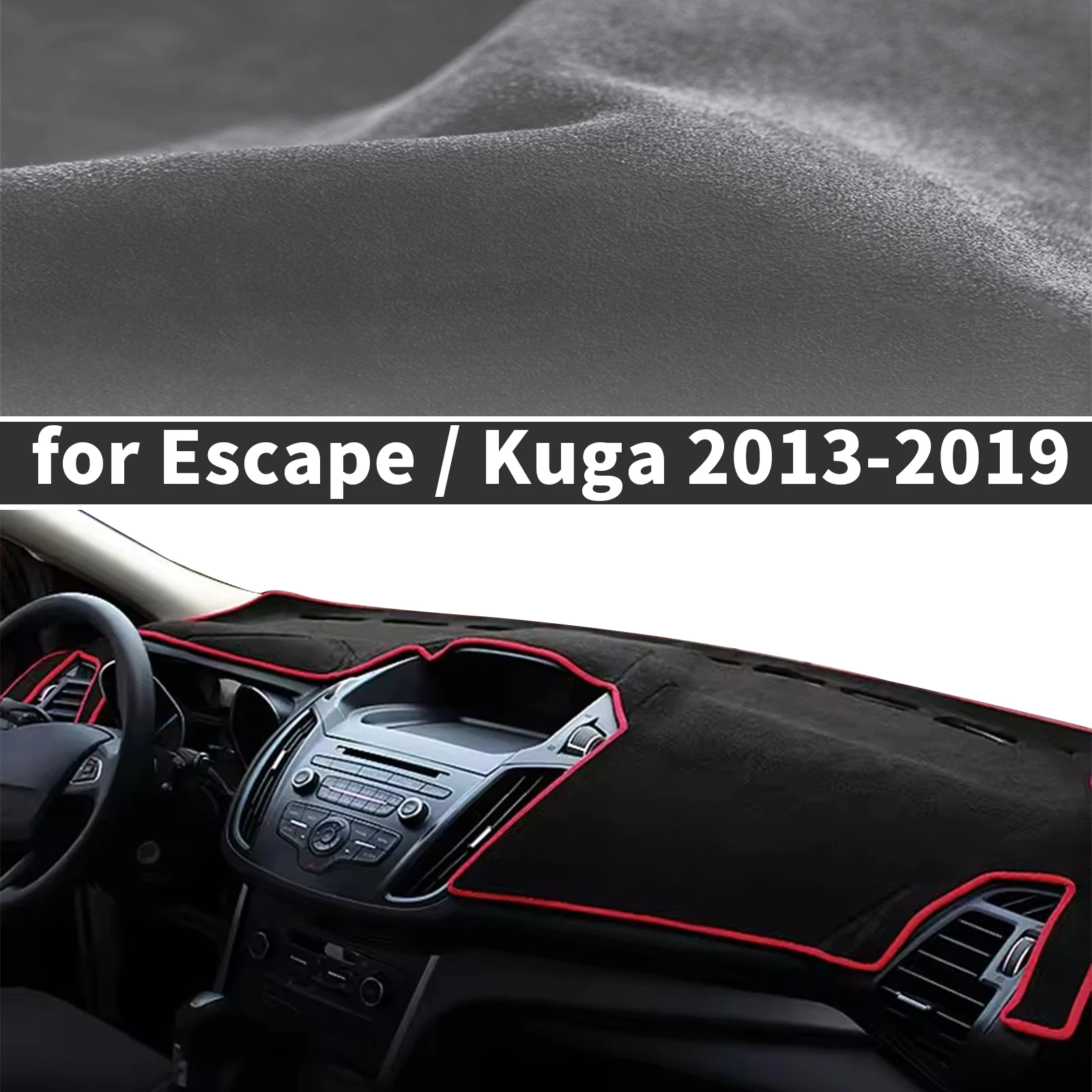 

for Ford Kuga 2 MK2 Escape 2013-2019 fit Dashboard Cover Sun Shade Dash Mat Anti‑Glare Anti‑Reflection Carpet Dash Pad Dashmat