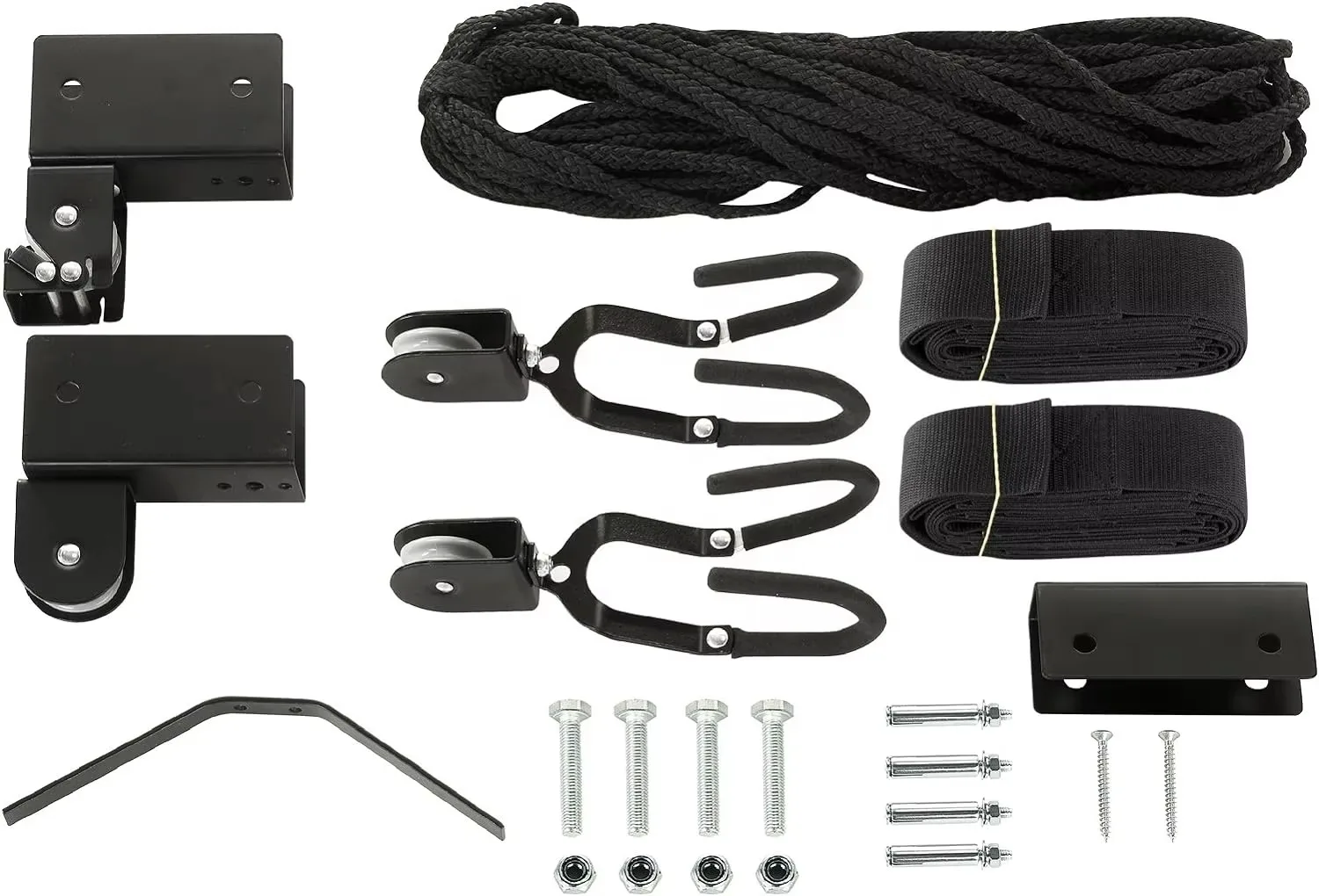 Kayak Hoist Lift ,Bike  Hoist Lift /Overhead Pulley System Kayak Storage Hoist with 125lb Capacity for Canoes, Bikes, Ladders