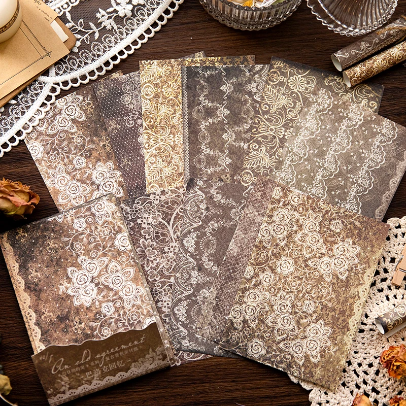 5 teile/los alte Versprechen Serie Material Papier