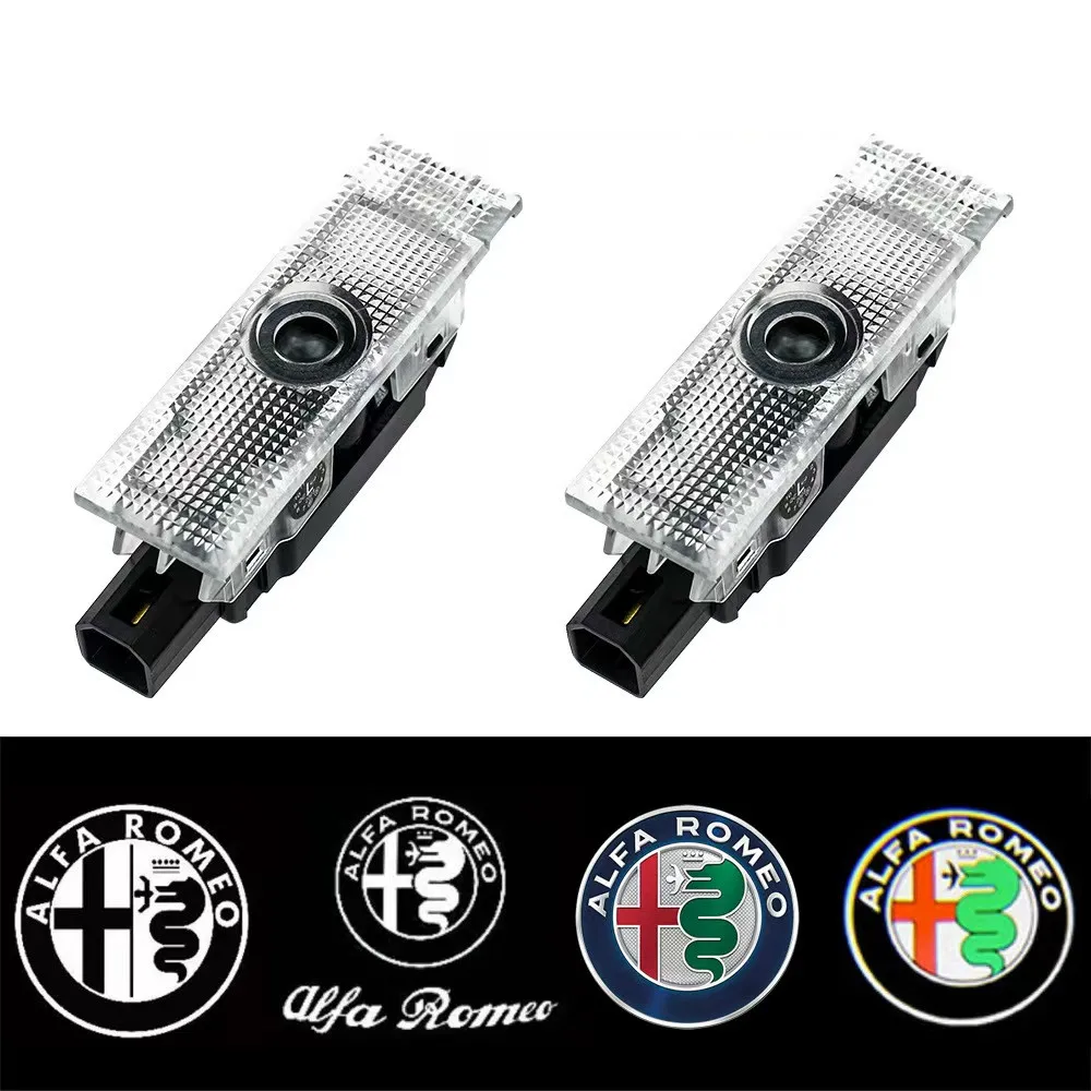 LED Car Door Welcome Lights for Alfa Romeo Alfa Romeo Giulietta Mito Stelvio Giulia 147 159 Courtesy Projector Ghost Shadow Lamp