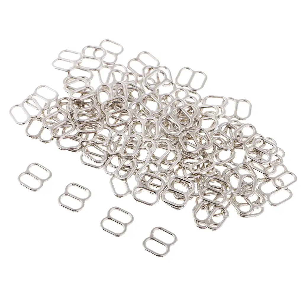 Sewing Buttons Lingerie Accessories Metal Bra Strap Adjustment 8 Shape Sliders for Bikini Underwear
