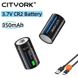 CR2 Rechargeable Battery USB Type-C Fast Charge 3.7V 350mAh lithium CR 2 battery for Digital Camera Medical Equipment Telescopes