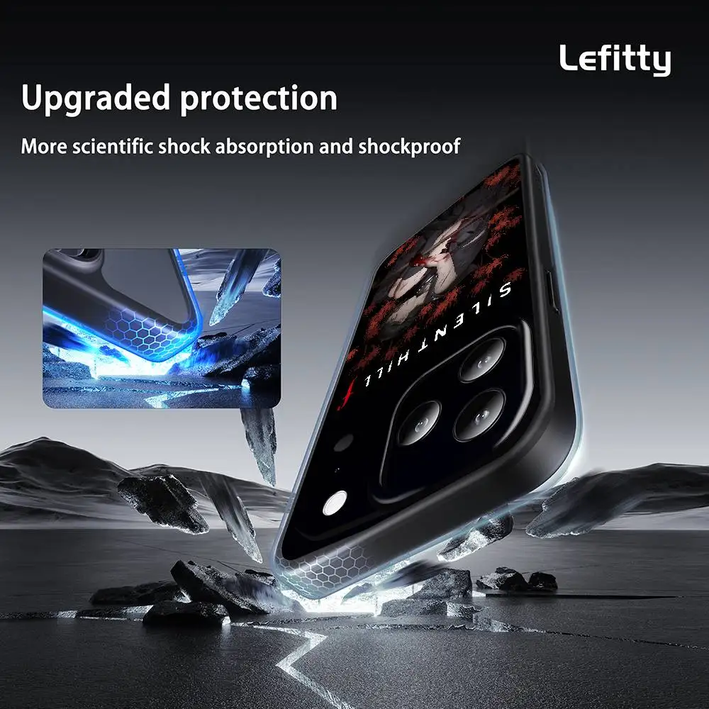 เคสโทรศัพท์ลายวิดีโอเกม Silent Hill สำหรับ iPhone 17 16 15 14 13 12 11 Pro Max Plus Mini สีดำด้านแบบนิ่ม