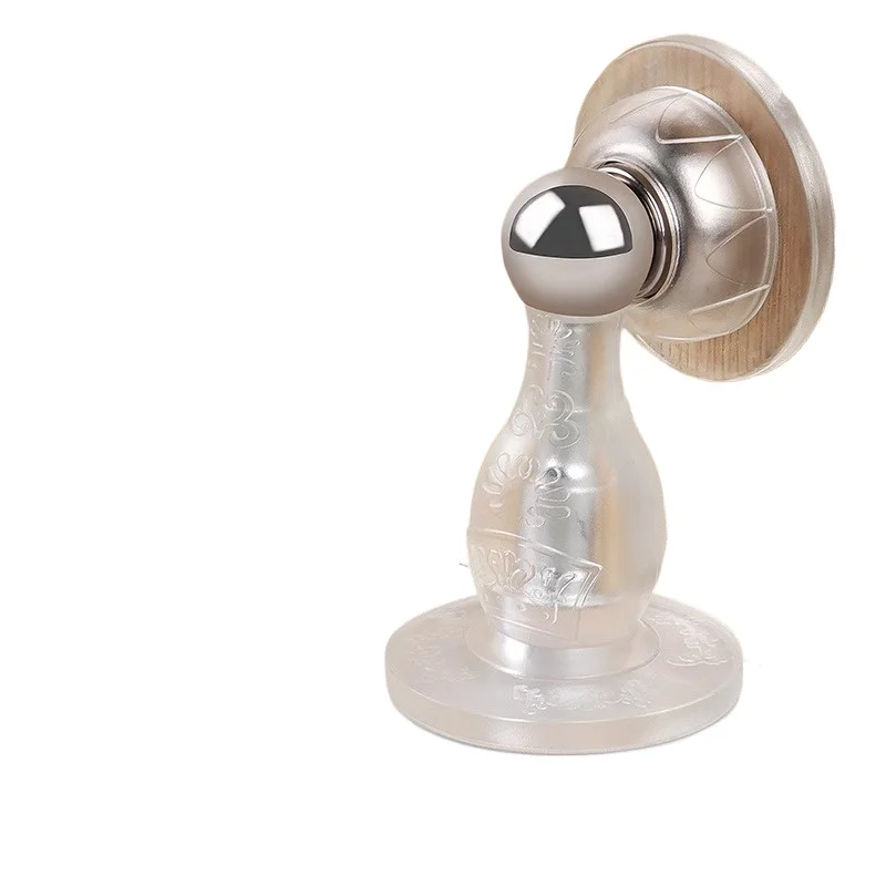 For New Non-punching Door Suction Door Stop Silicone Anti-collision, Bathroom Door Top  Touch Household