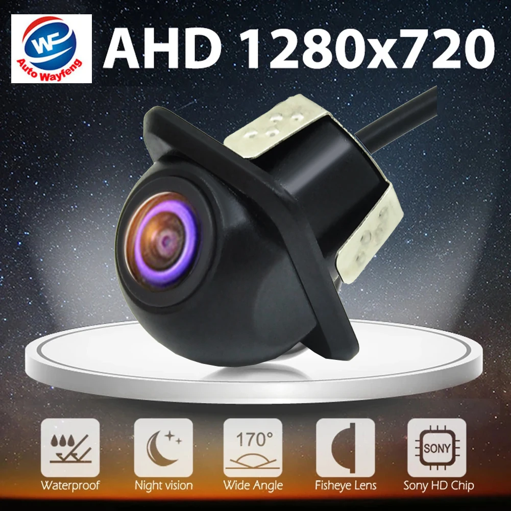 

WF HD AHD 1920*1080P 170 Degree Fisheye Lens Starlight Night Vision Vehicle Rear View Reverse Camera Car Universal Camera