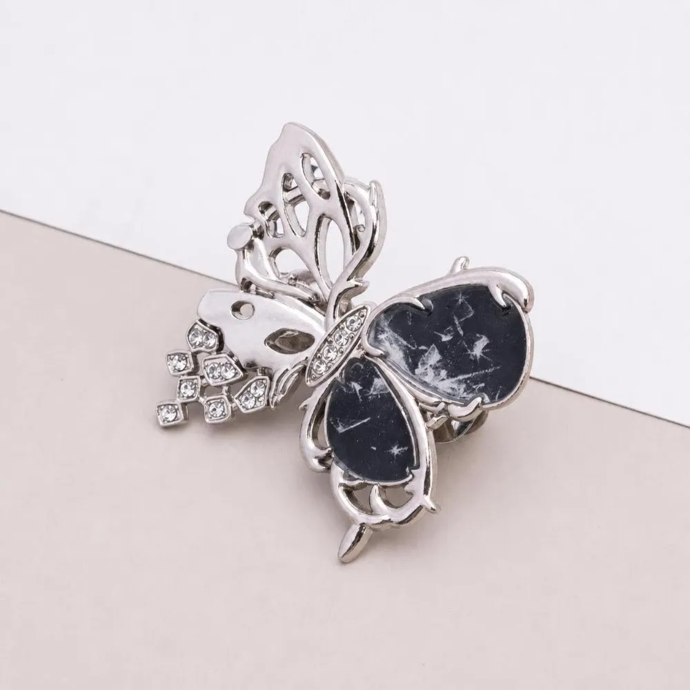 Alloy Waist Tightening Clip Rhinestones Decor Adjustable Tightness Waist Reducer Clip Butterfly Shape Detachable