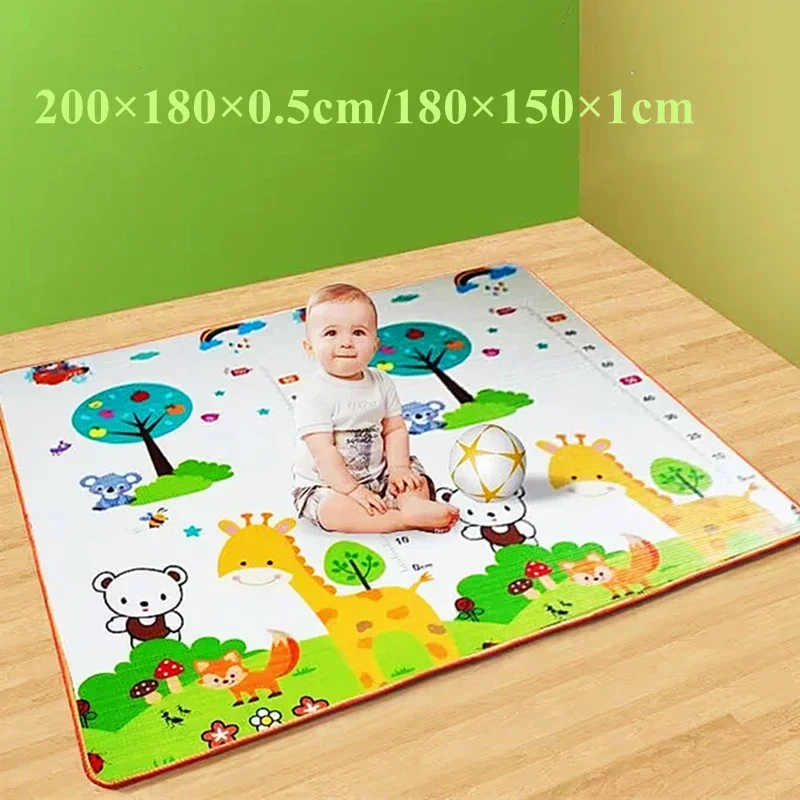 Large Size Play Mat for Children\'s Safety Mat EPE Environmentally Friendly Thick 1cm Baby Crawling Play Mats Folding Mats Carpet