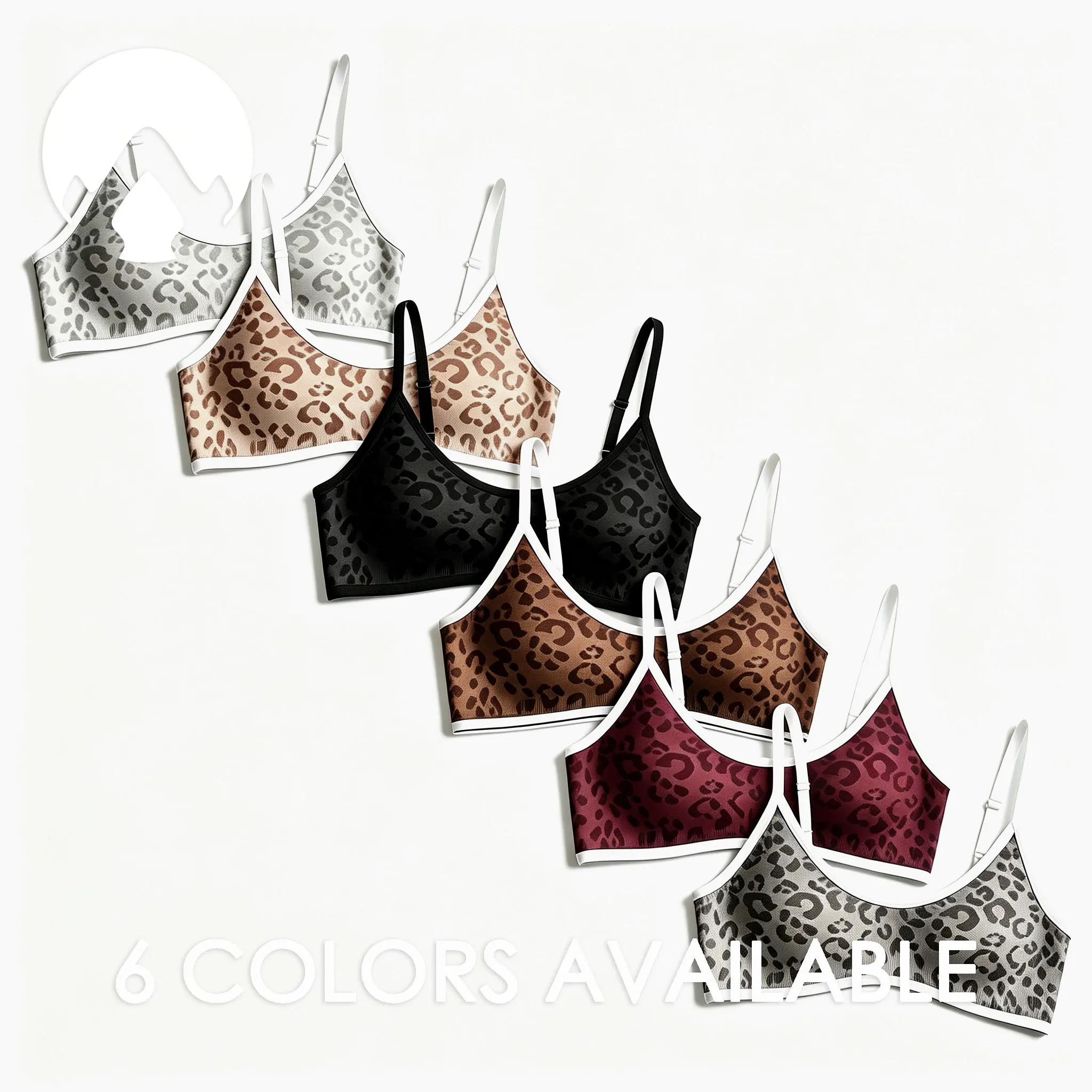 Women's Leopard Print High-Impact Sports Bra Top for Outdoor Running Gym Workout Fitness Active Wear Shock Absorption image 5