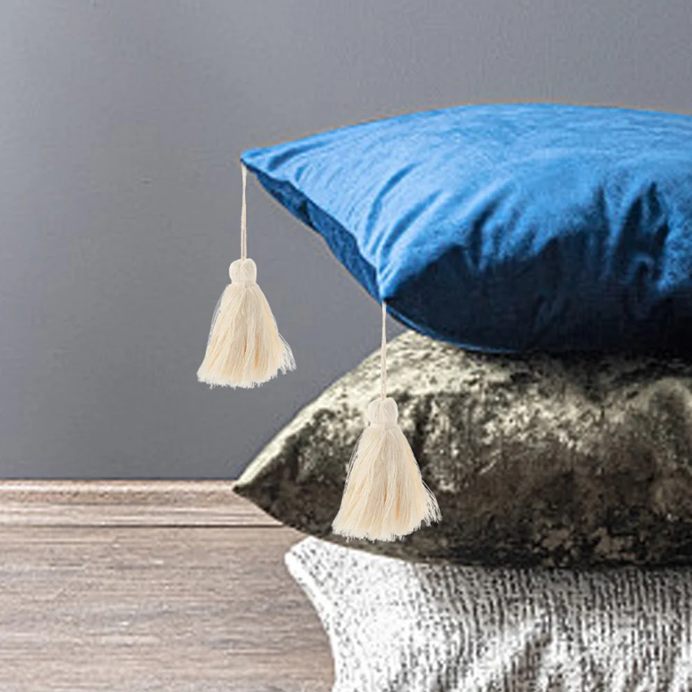 

10pcs Tassels For Decoration Handmade Cotton Tassel Diy Accessories Curtain Wall Hanging Flow Design Pendant Craft Sewing