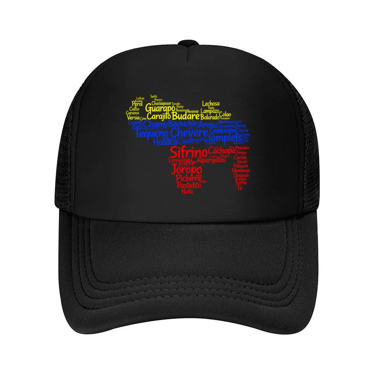 Venezuelan Food Culture Tequeno Chevere Arepa Hallaca Sifrino Mesh Baseball Cap Hip Hop