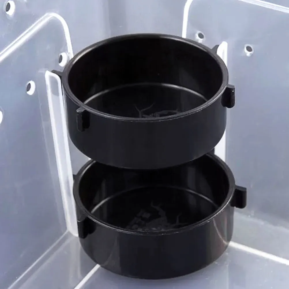 

6pcs Reptile Feeding Bowls Water Holders Durable Feed Containers For Lizards Spiders Frogs Easy Clean Feeding Trays Tanks
