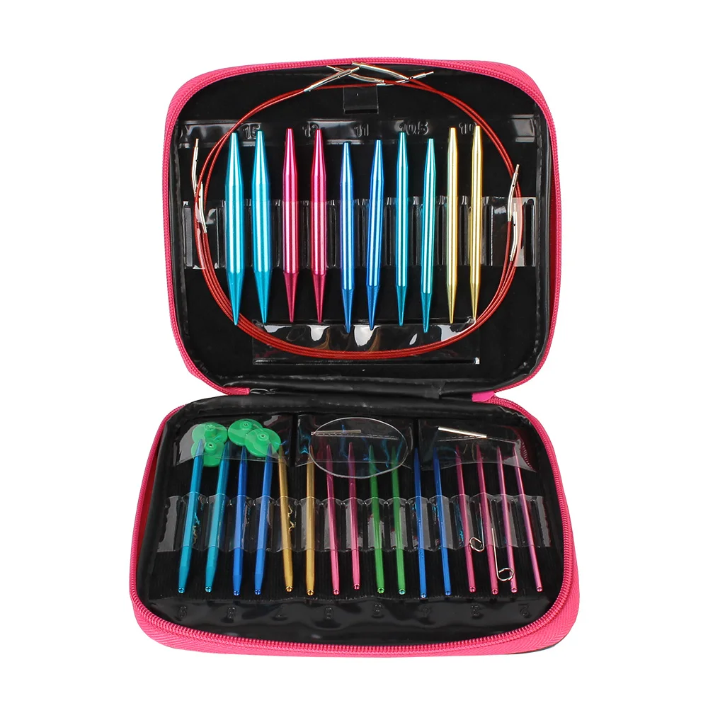 Sweater Needle 26Pcs Interchangeable Crochet Needles Circular Knitting Needles Set For Crochet Yarn Knitting Accessories Kit image 4