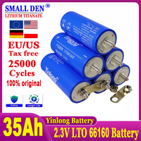 Grade A 1-24 Pcs Actual Capacity 2.3V 35ah Car Audio Solar System Yinlong Original DIY 24V Lithium Titanate LTO 66160 Battery