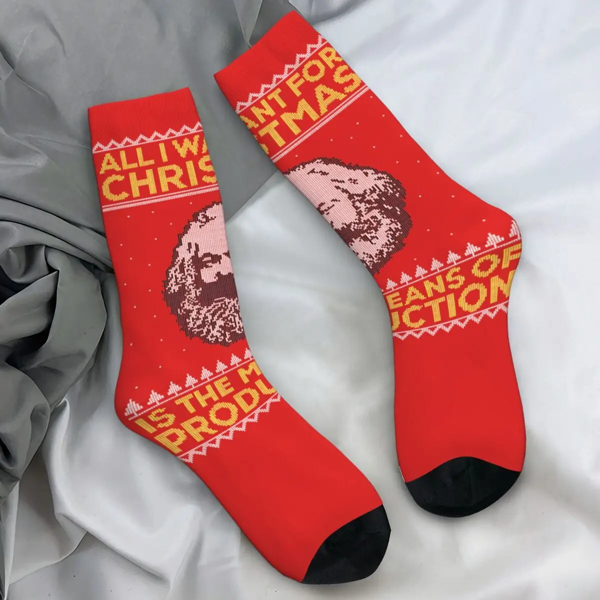 Marx Stockings Christmas Graphic Fashion Socks Winter Anti Skid Socks Adults Men Outdoor Quality Socks