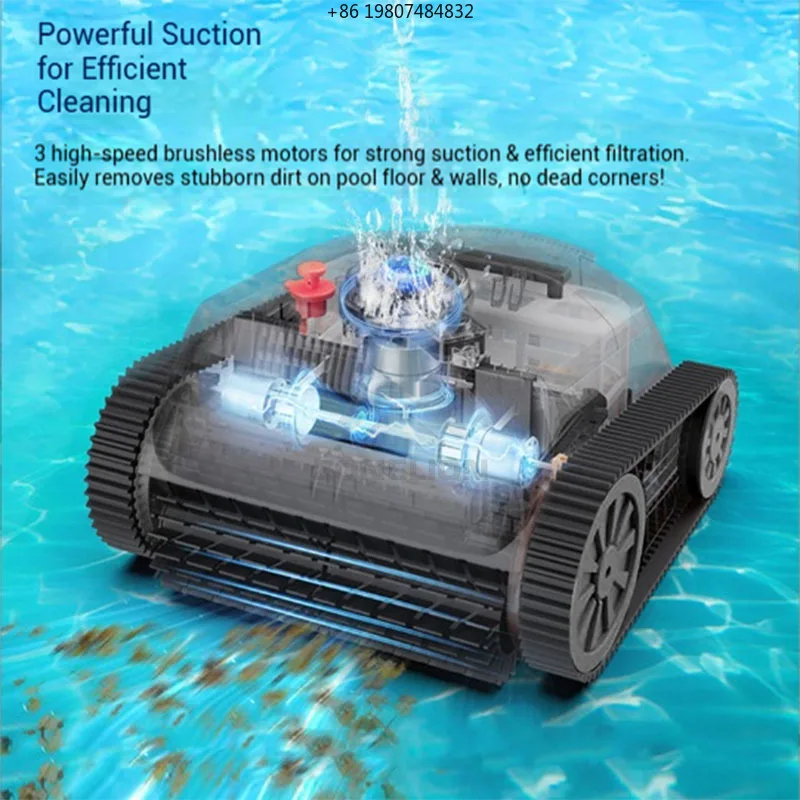 Maintenance Smart Crawler Pool Cleaning Robot for Automatic Swimming Pool
