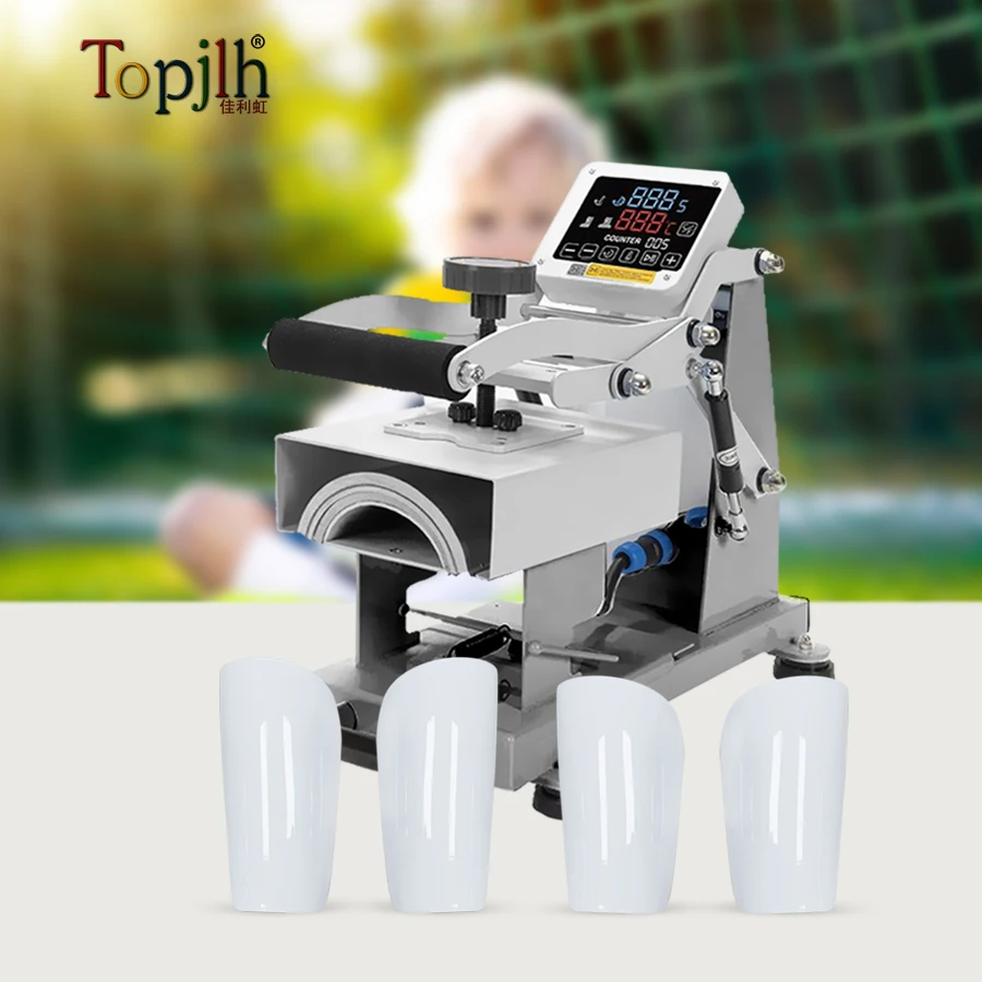 Topjlh Custom Sublimation Shin Guards Screen Printer Easy-to-Operate Heat Press Machine Home Use Blank Pad Soccer Players