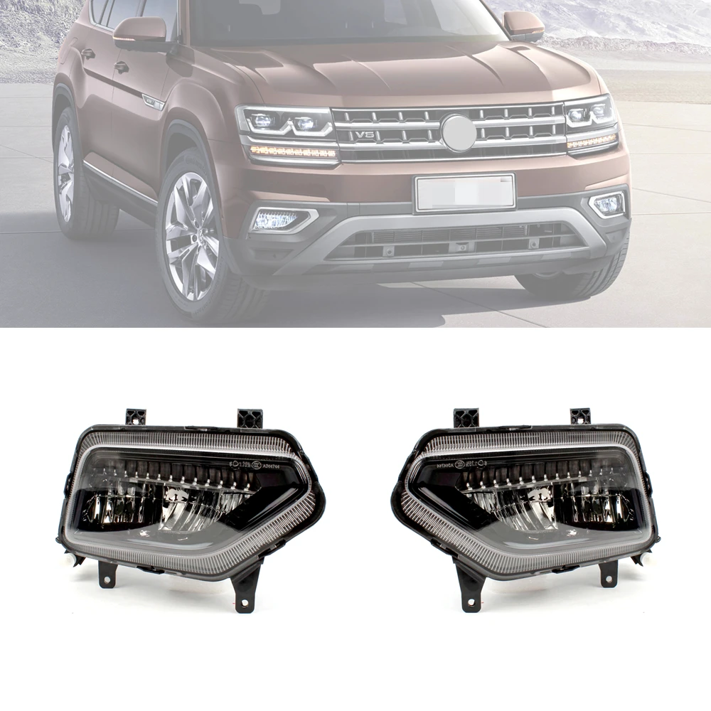 Front Bumper LED Fog Light With Bulbs For VW Teramont 2018 2019 2020 Driving Light