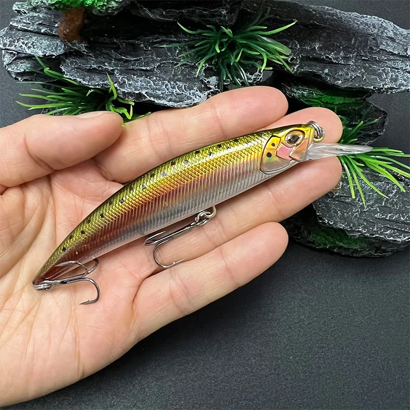 95 mm 15 g Speerspitze Ryuki 95S Minnow-Köder zum Trolling-Angeln, Barschköder, Weitwurf-Wobbler, schweres, sinkendes Jerkbait, Pesca