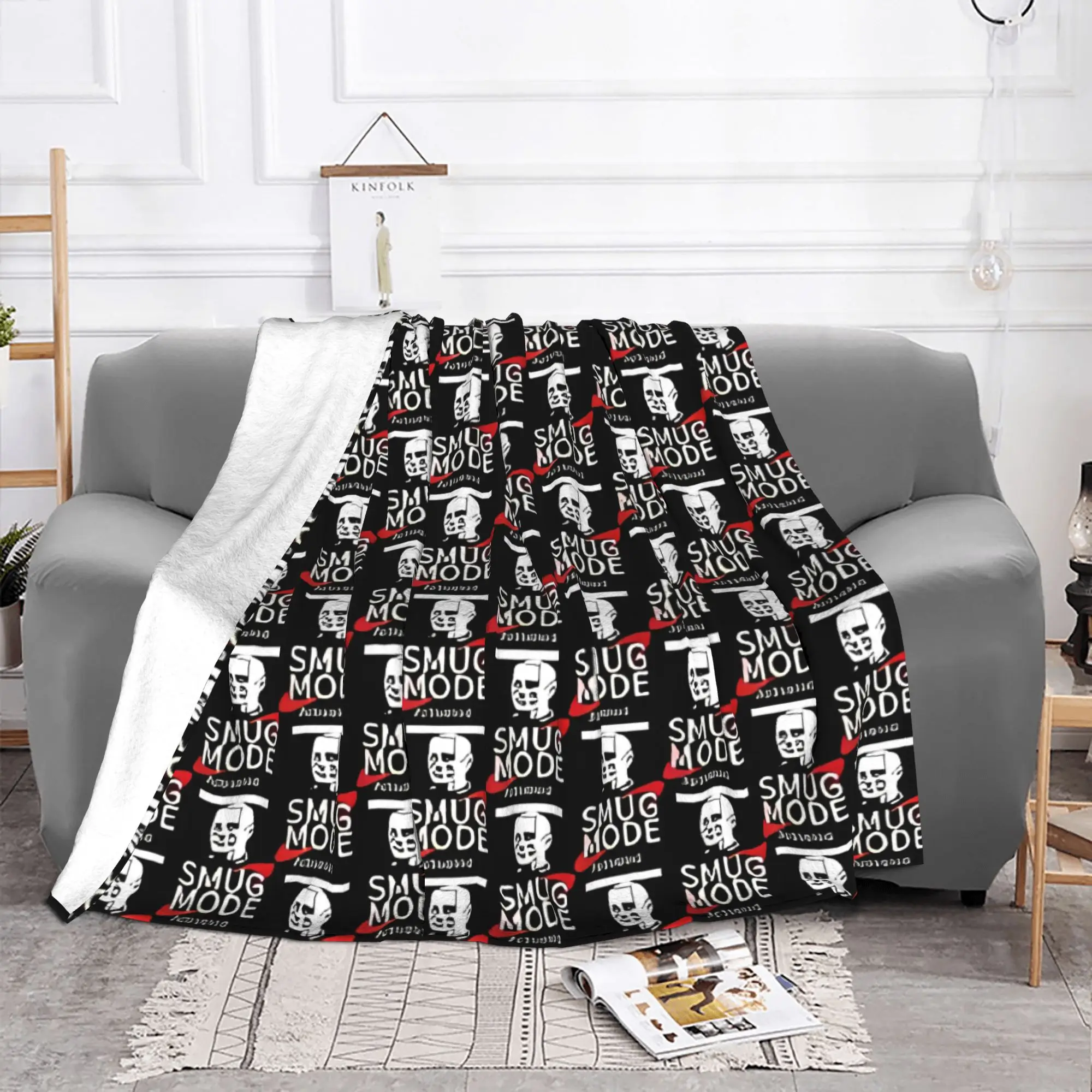 1PC home Cutecore Smug Mode Activated Smeg Head Red Dwarf Blanket Super Cosy Plush Home Living Room Sofa halloween