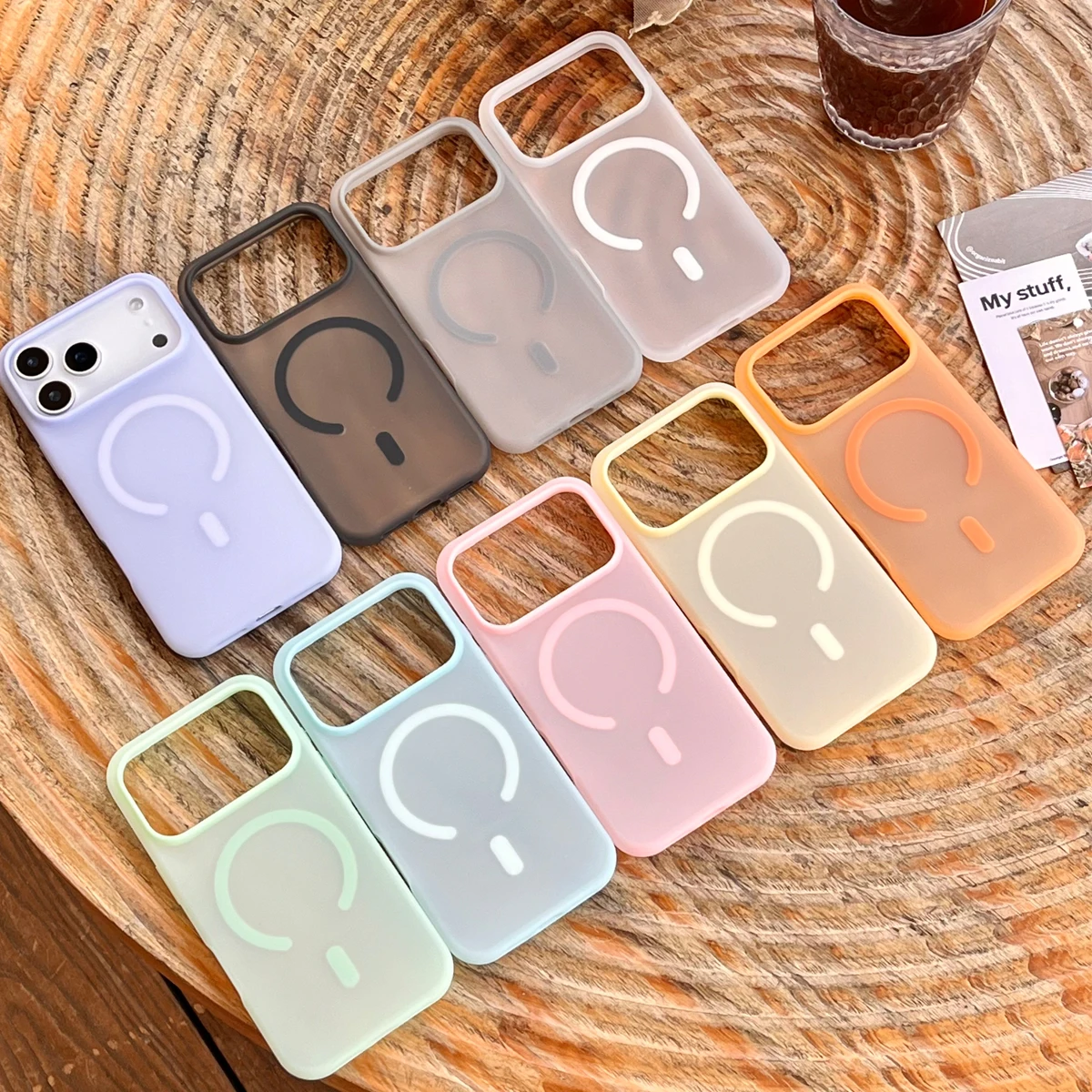 

Shockproof Translucent Wireless Charging Magnetic Case For iPhone 17 Pro Max 16 15, Slim Magsafe Protection Phone Cover Funda