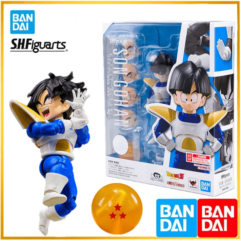 

Original Bandai S. H. Figuarts Anime Dragon Ball Z SHF Son Gohan Battle Clothes Action Figures Collectible Model Toys Xmas Gift