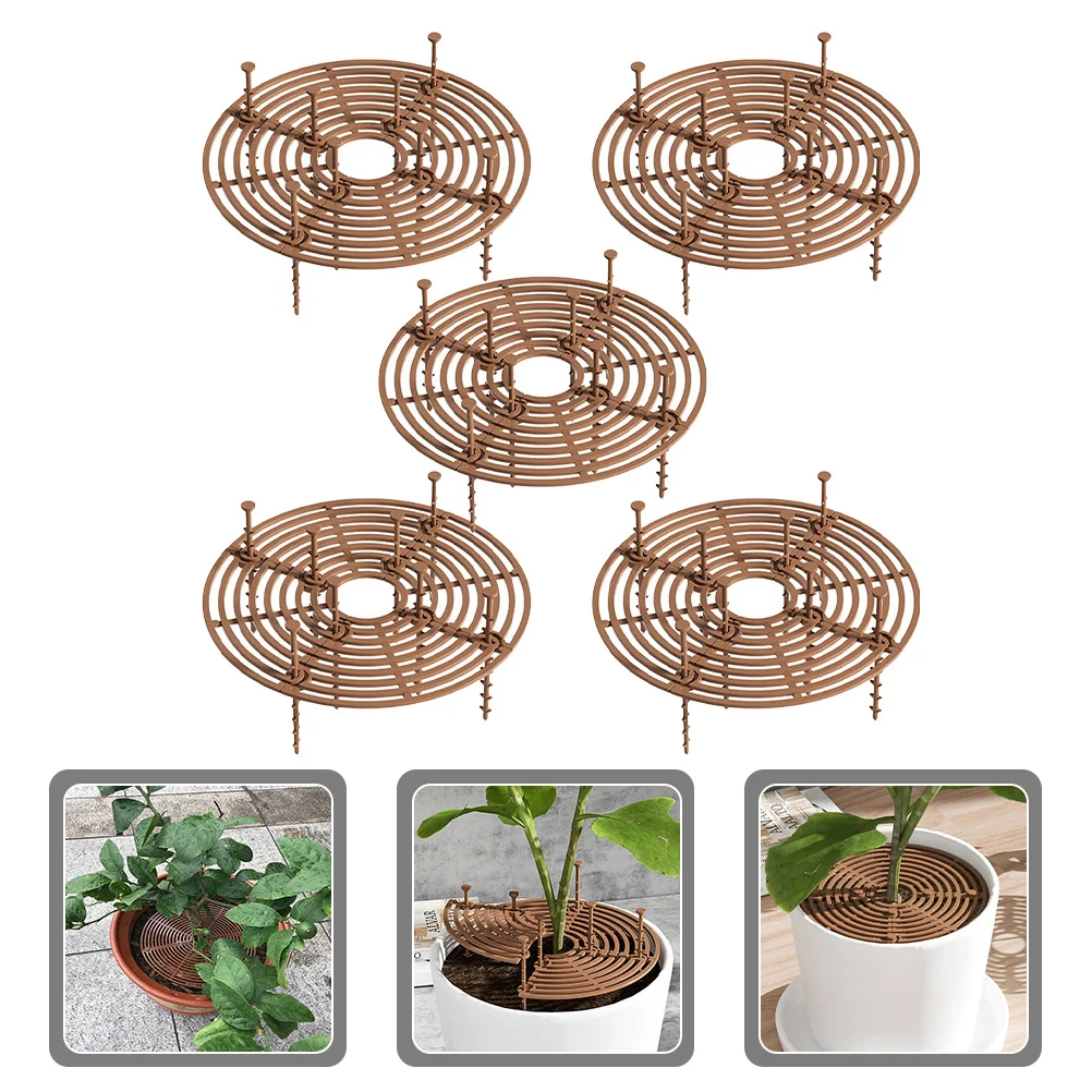 

5Pcs Compact Plant Pot Grid Cover Perfect Gift Gardening Lovers Soil Protection Plant Pot Grid Flower Cover Soil Protector