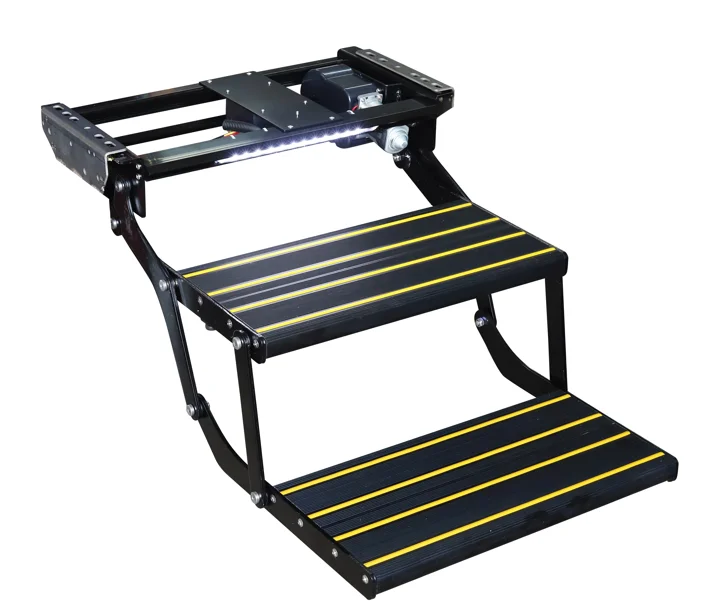 RV Folding Aluminum Alloy Manual Steps 150KG Load Capacity For Caravan Motorhome Camper Entry