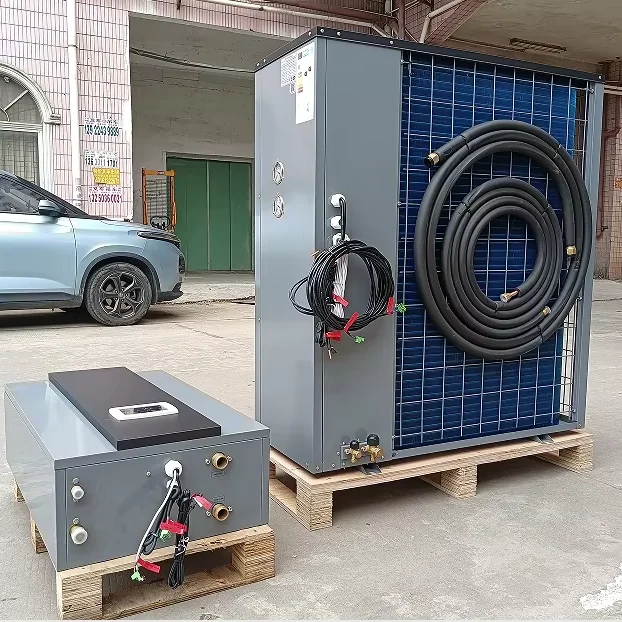 Frans R410a/R32 30KW high-efficiency variable frequency air source heat pump split heating and hot water storage, air