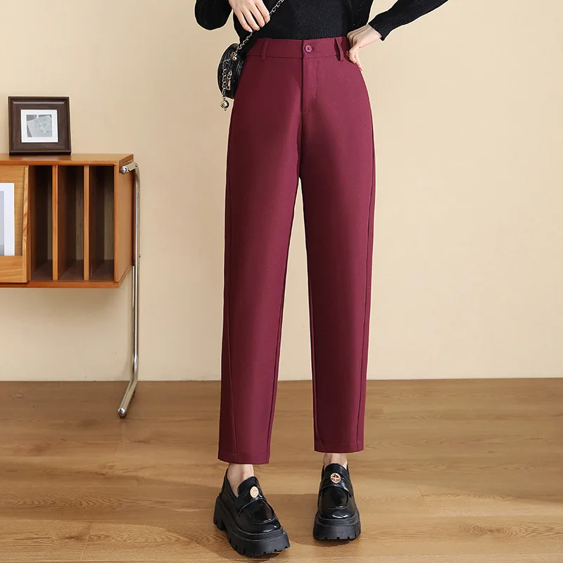 الخريف الاتجاه المرأة المنجل السراويل فضفاضة التخسيس رايات الحريم عارضة أزياء تسع نقاط السراويل