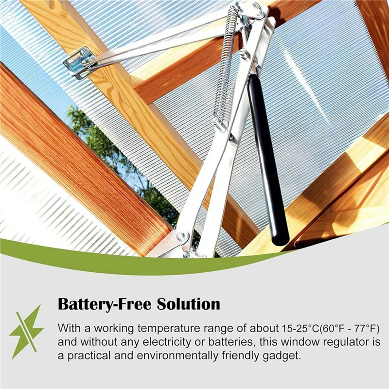 

AB33-4PCS Auto Dual Spring Opener Automatic Greenhouse Window Opener Roof Vent Opener Garden Ventilation Gardening Tools