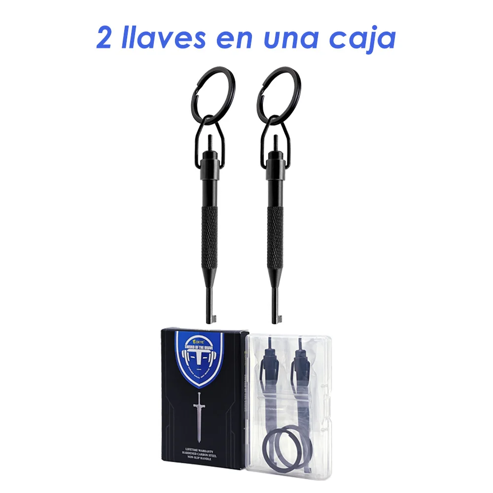 Universal Handcuff Key Set 10pcs Black Non-Slip
