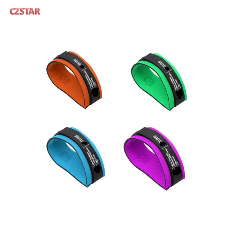 Czstar 4pcs Neoprene VelcroStrap band neoprene triathlon uhf RFID timing chip wrist ankle strap  for rfid sports timing tags