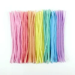 100PCS Macaron Colorful Twisted Rod Creative DIY Handcraft Twisting Bar Wool Root Fluffy Bar Iron Wire Imaginative Decoration