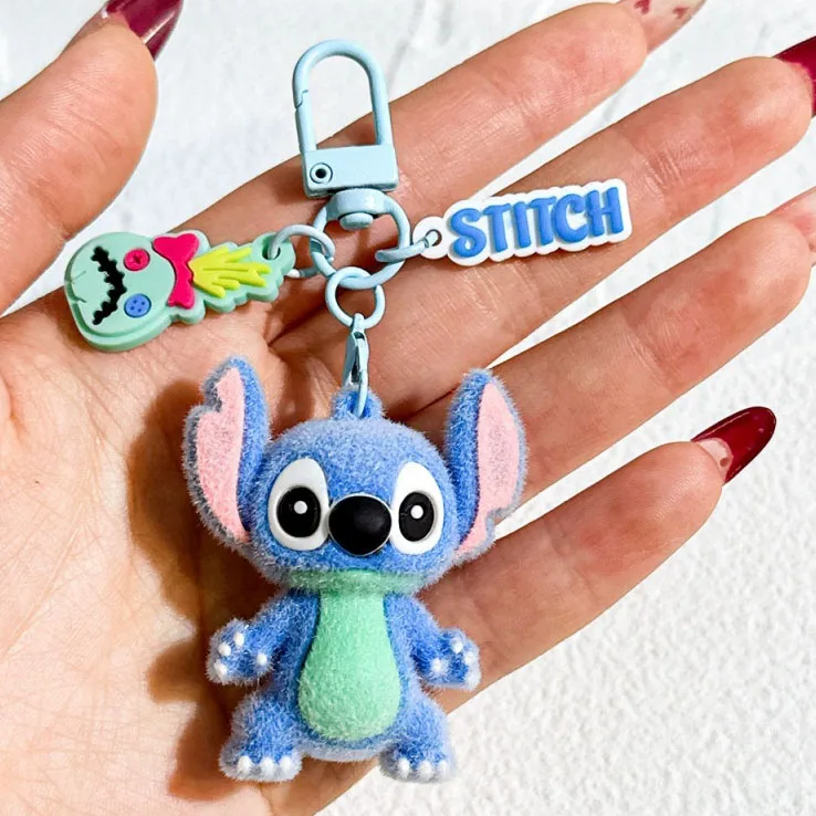 

Cartoon Lilo & Stitch Toys Keychian Anime Cute Stitch Pendant Key Chain Women Car Bag Keyring Girl Children's Birthday Gift Toys